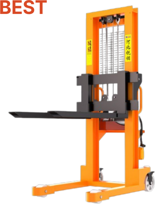 노브렌드 전동 포크리프트 스태커 운반 창고 자키 핸드카 카트 스테커, 1톤, 1.6m