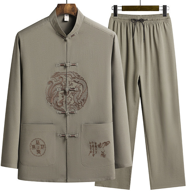 남성용 면마자수50대60대70대긴팔 생활개량 세트