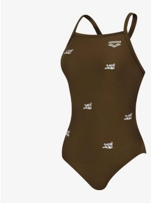 [백화점상품] 아레나 여성 수영복 플러피프렌즈3 선수 원피스 크로스 스트랩백 선수용스타일 탄탄이수영복