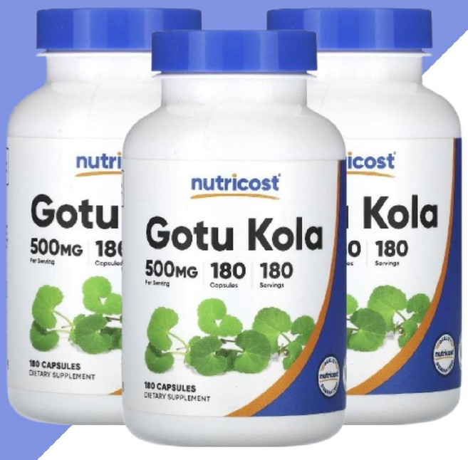 뉴트리코스트 병풀 추출물 고투콜라 센텔라아시아티카 500mg 180정 3개