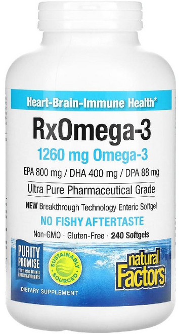 네추럴팩터스 Rx 오메가3 630mg 240소프트겔, 240정, 1개