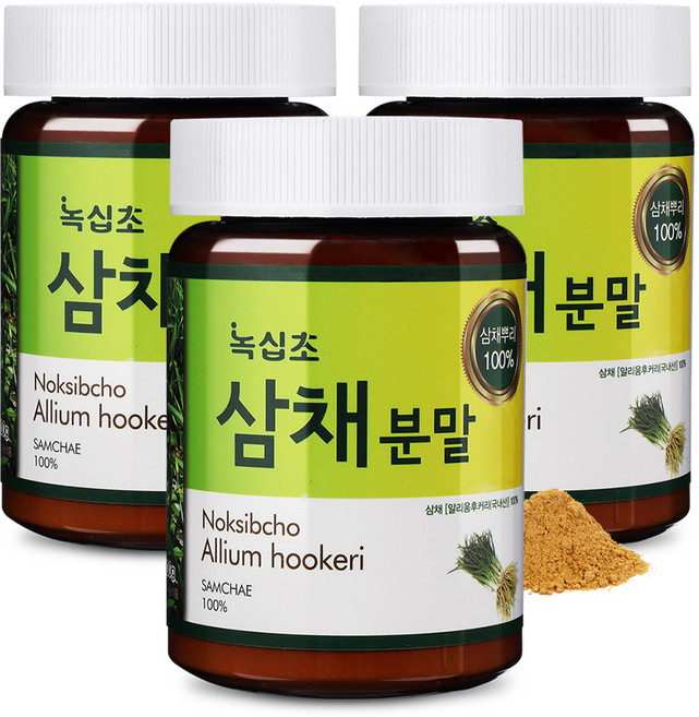 녹십초 삼채 뿌리 분말, 3개, 100g
