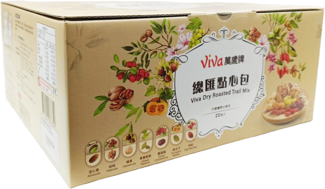 萬歲牌 總匯點心包 多種堅果果乾 獨立包裝, 20個, 42g