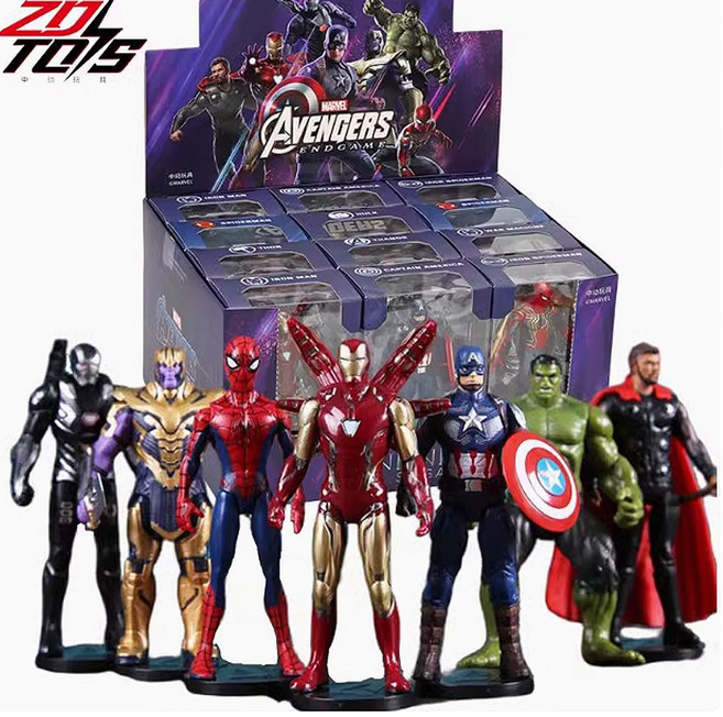 마블 어벤져스 캐릭터 소형 미니 피규어 애니메이션 영화 장난감 DA 브루스 토니스타크 캡틴, 3.아이언스파이더맨_DA, 1개