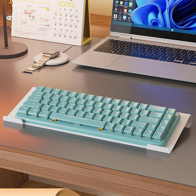 키보드 받침대 거치대 책상용 키보드 스탠드, 화이트40cm