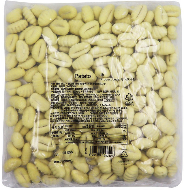 푸드올마켓_ 선인 파타토 감자뇨끼 1kg / 냉동, 1개