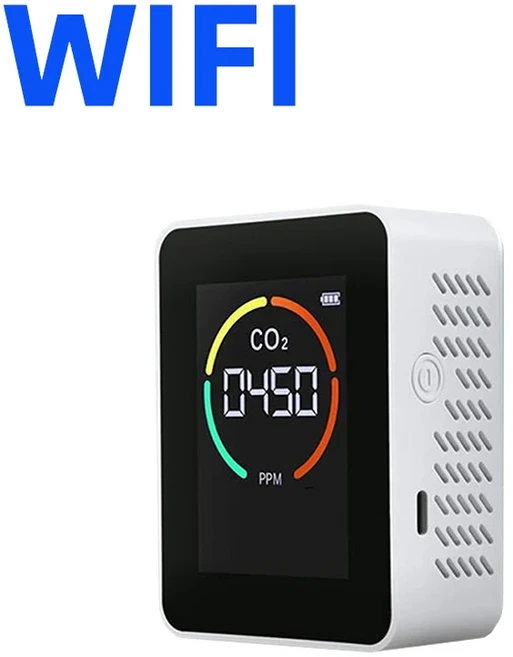 Tuya CO2 이산화탄소 센서 co2 감지기 NDIR 고정밀 측정이 표준 경보를 초과합니다. 스마트 홈 연결 tuya senso, 01 WIFI, 1개