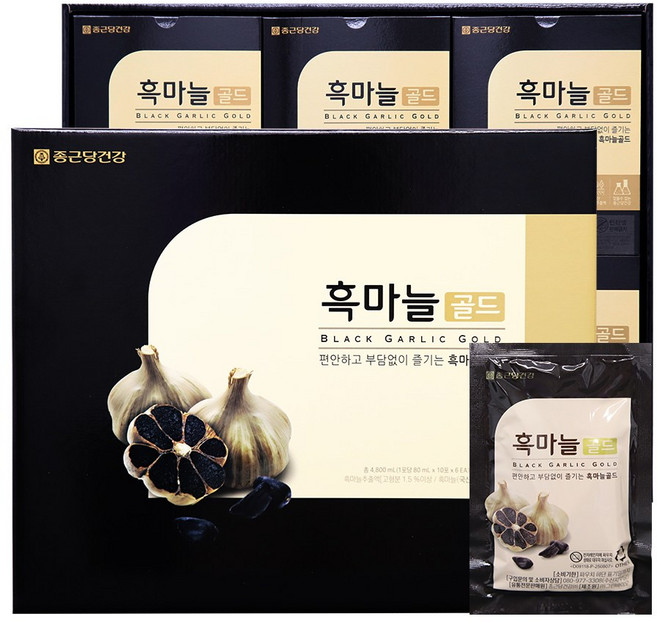 종근당건강 발효 흑마늘 발효마늘 흑마늘추출액 흑마늘즙, 4.8L, 3개