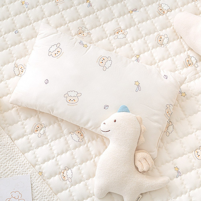 마롤로뜨 빌리지 씬필로우 아기 베개 유아 신생아 돌 낮은베개, 아이보리 양양이