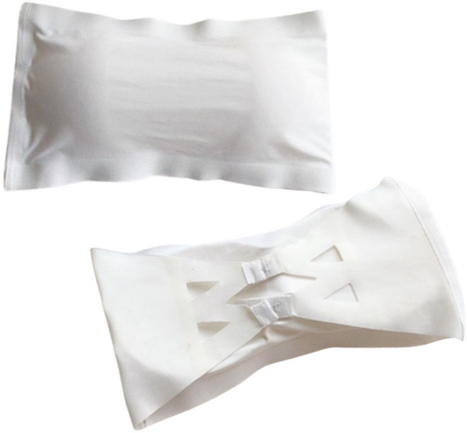 미니멀모다 심플 오프숄더 브라탑 심리스 3단 후크 캡내장 튜브탑