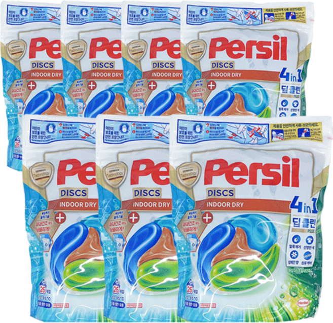 퍼실 디스크 파워 세탁 캡슐세제 파우치, 26개입, 7개