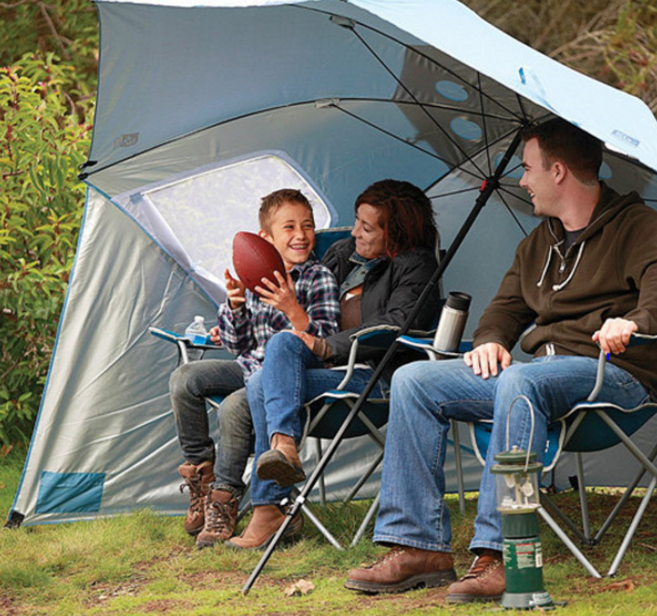 (탑스타) 1초 설치 우산텐트 캠핑 파라솔 원터치 그늘막, 그린