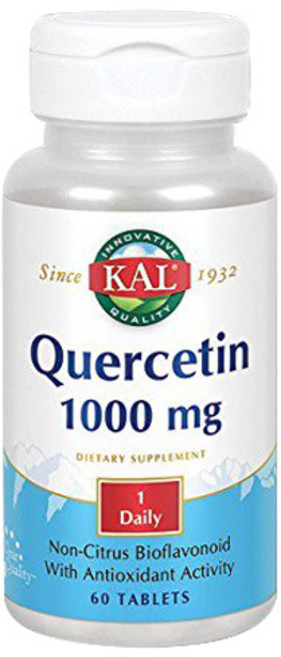 Kal 槲皮素膳食補充錠 1000mg, 60顆, 1罐