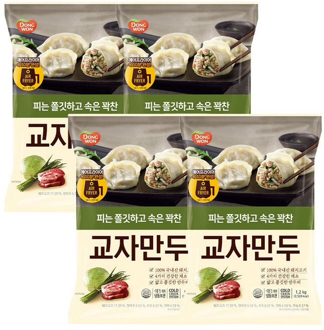 동원 교자만두, 1.2kg, 4개