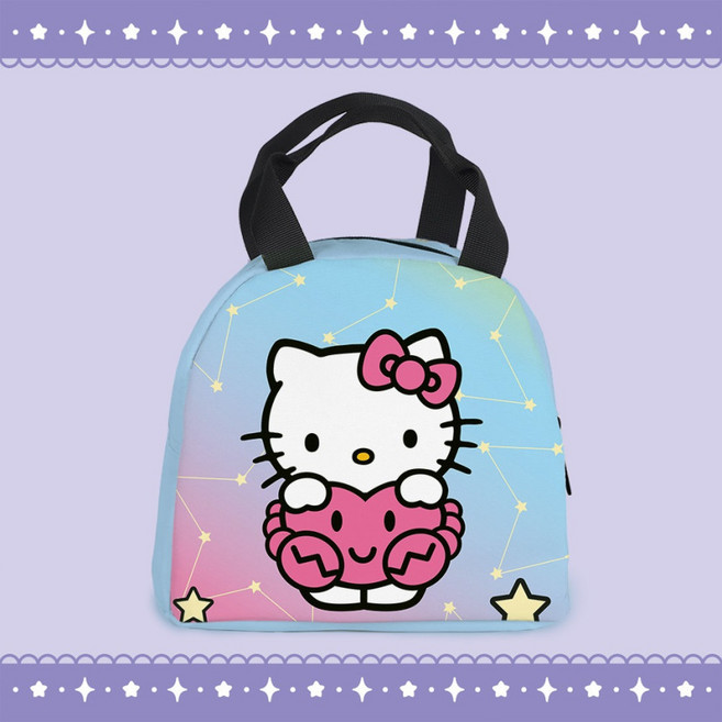 산리오 헬로키티 소풍가방 직장인 도시락가방 보냉백 도시락주머니 런치박스 이유식, 20, 1개