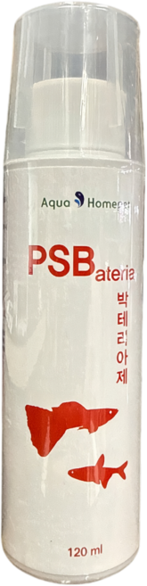 수족관 박테리아제 PSB 암모니아제거 아질산염제거 유익균증식 유기물분해 담수 해수 겸용, 1개, 120ml
