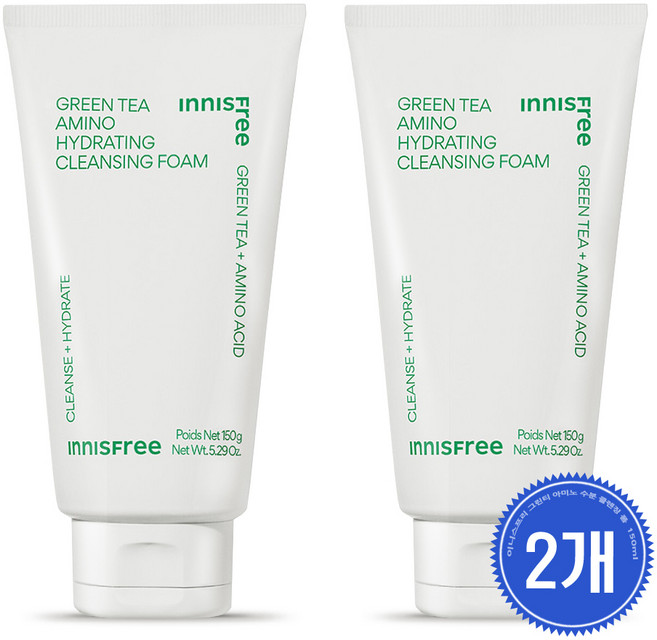 이니스프리 그린티 클렌징 폼, 150ml, 2개
