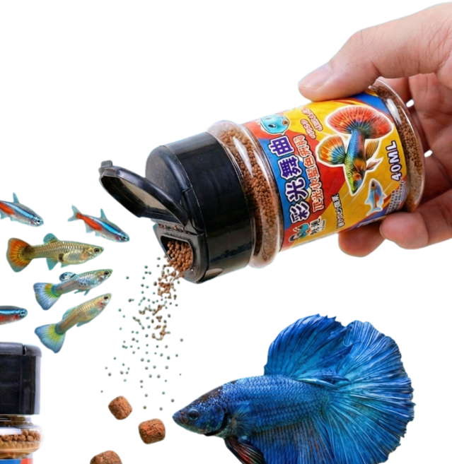 放風 頂級魚飼料 適用鬥魚、孔雀魚 40mL, 1個