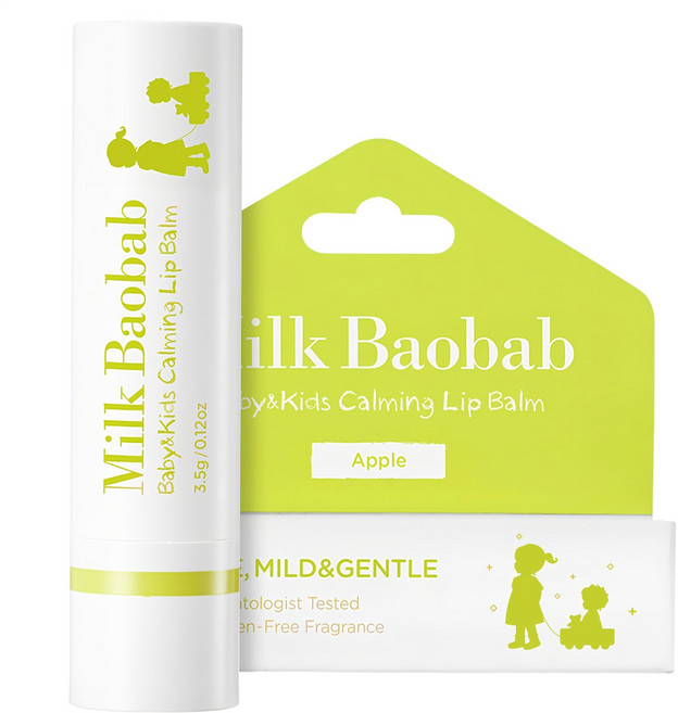 밀크바오밥 베이비 앤 키즈 카밍 립밤, 사과향, 3.5g, 1개