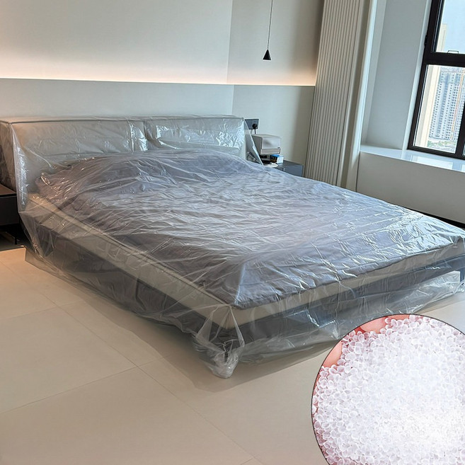 쇼파 방수 비닐 커버 안붙는 시원한 포장 방수 공사 침대 커버, 1개, L_소형 2인용 소파 커버 255x135cm