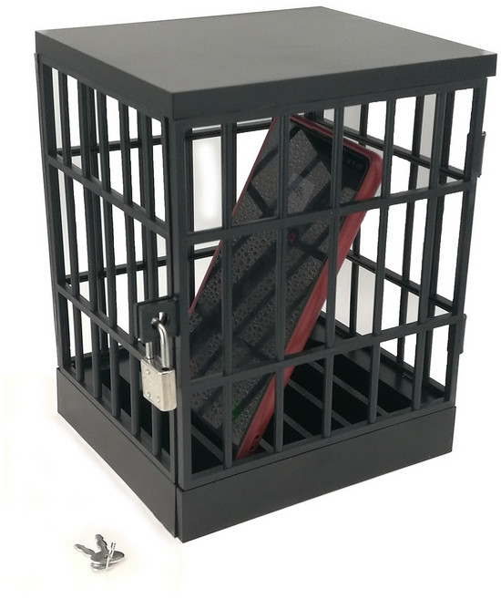 핸드폰 감옥 금욕상자 디지털 디톡스 보관함 잠금, 1개, 블랙