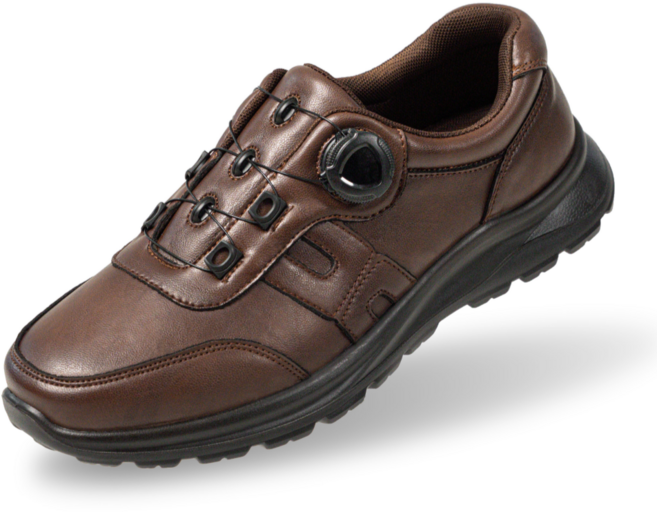 황토발 남성신발 소가죽 다이얼 컴포트화 중년남성화 경량 운동화