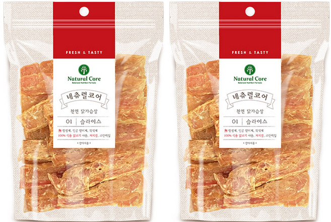 네츄럴코어 01 치킨 하드 슬라이스 360g, 닭가슴살, 1개