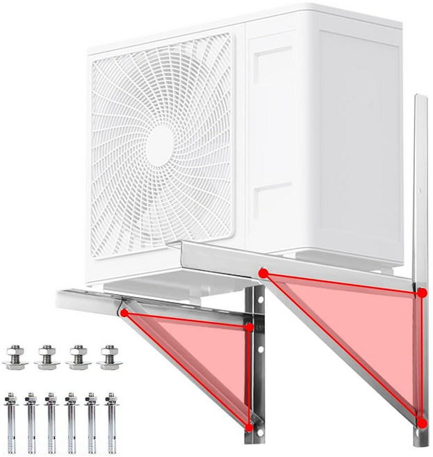 Mini Split Wall Mounting Bracket for 9000-24000 BTU Condenser POIUNA Stainless Steel Ductless Min, 1개