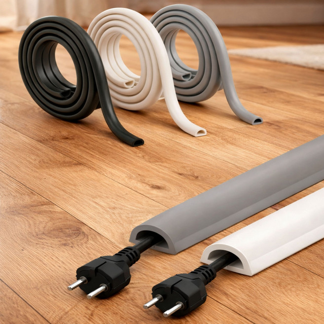 깔끔의정석 잘라쓰는 슬림형 전선 케이블 몰딩 선정리, 화이트(WHITE), 1개