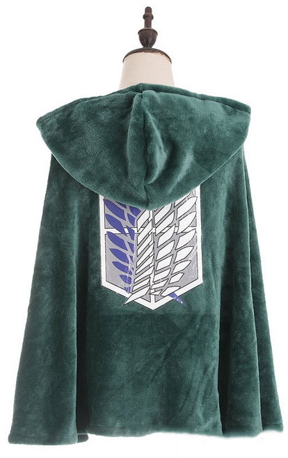 조사병단망토 진격의거인 후드 케이프 리바이 무릎 담요 코스튬 애니메이션 대형 캠핑 코스프레