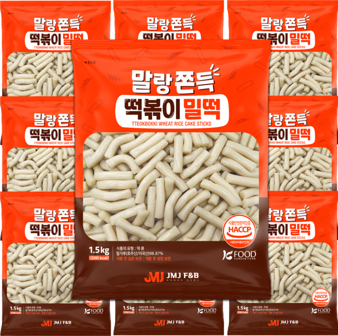 말랑쫀득 떡볶이 실온 보관 밀떡, 10개, 1.5kg