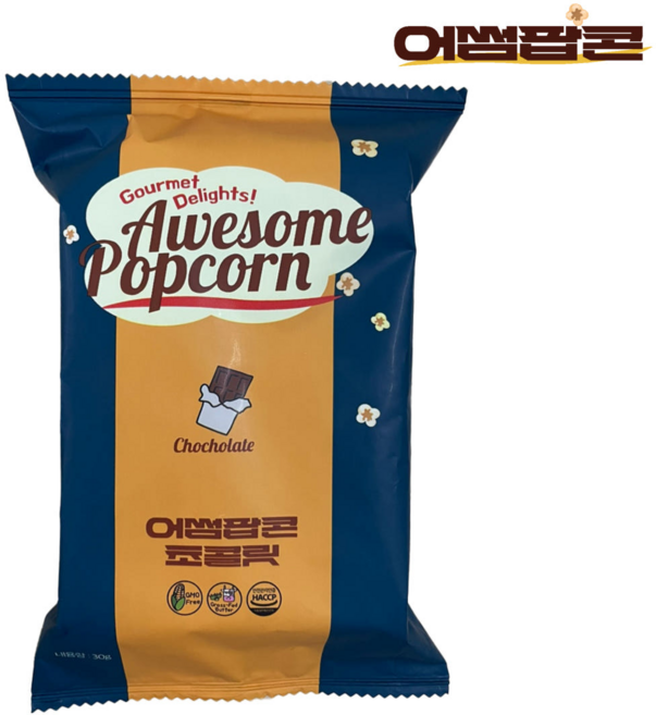 어썸팝콘 클래식솔트 / NON-GMO 수제 천연버터, 4개, 30g