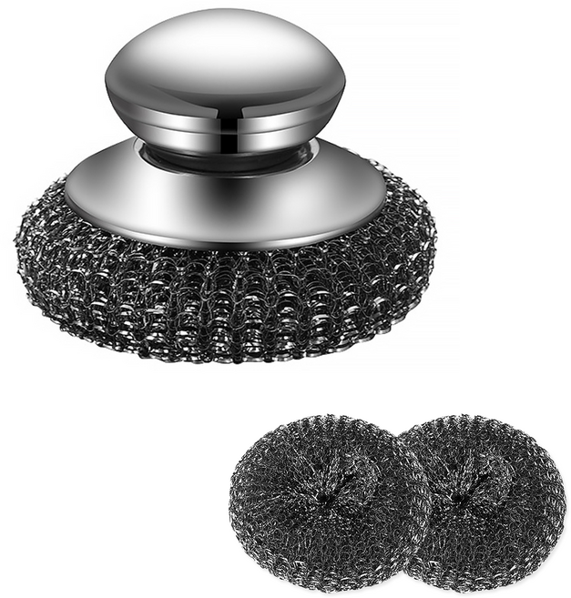 리빙로드 스텐 미니 손잡이 철수세미, 1개, 1개입