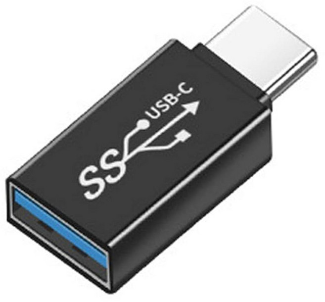 CY 어댑터 타입-C USB-C OTG에서 USB 3.0 여성 확장 360도 하향 휴대폰 태블릿용 U자형 뒷면 각도 조정, Straight Type, 1개