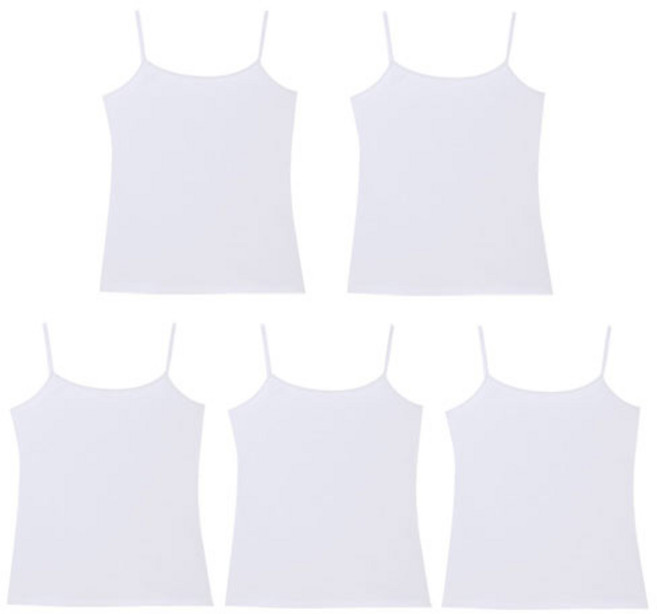 필테라 코튼스판 여성런닝 끈런닝 5P