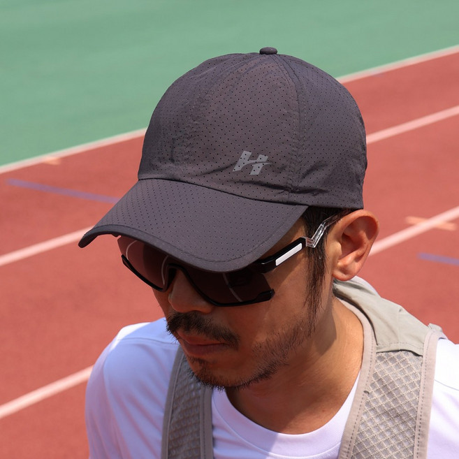 홀릭커스 메쉬 러닝 모자 캡, 1개, 차콜