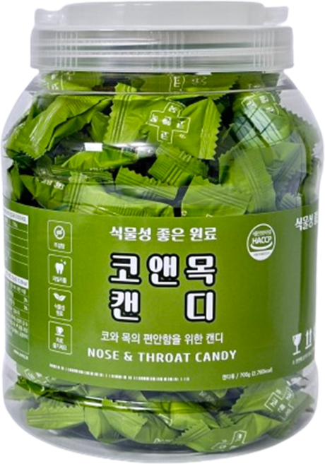 코앤목 캔디 코 목 기관지를 위한 가성비 좋은 200 300 400개입 대용량 무설탕 캔디, 200개, 3.5g