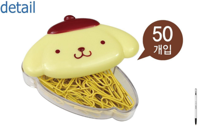 산리오 폼폼푸린 컬러클립 예쁜클립 50개입 모나미볼펜무료증정, 1통