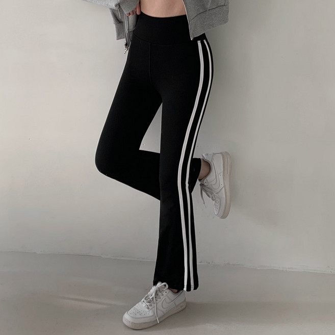 [글램핏] 프리탄 쫀쫀 탄탄 힙업 두줄 부츠컷 레깅스