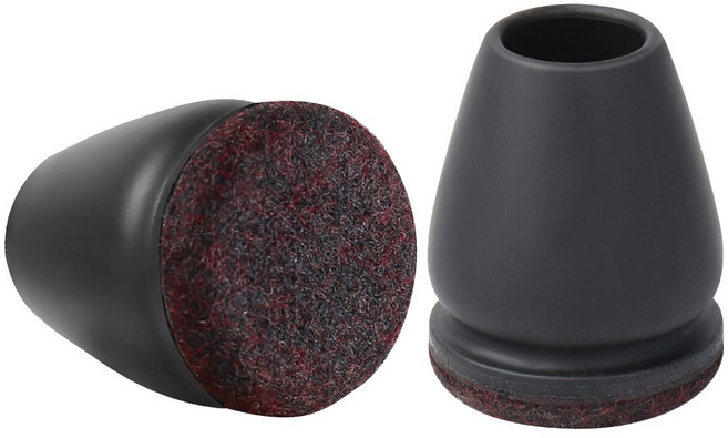 HGA 투명 의자발캡 원형/ 정사각형 4세대 식탁 발 커버 소음 방지 기울어진 의자 다리, 원형 16P, 블랙, 1개