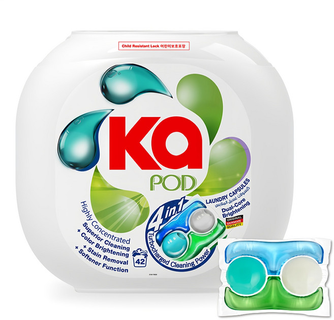 카포드 브라이팅 초고농축 세탁 섬유유연제겸용캡슐세제, 42개입, 1개