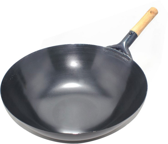 중화요리 철 북경팬 튀김팬 볶음팬, 나무손잡이48cm, 1개