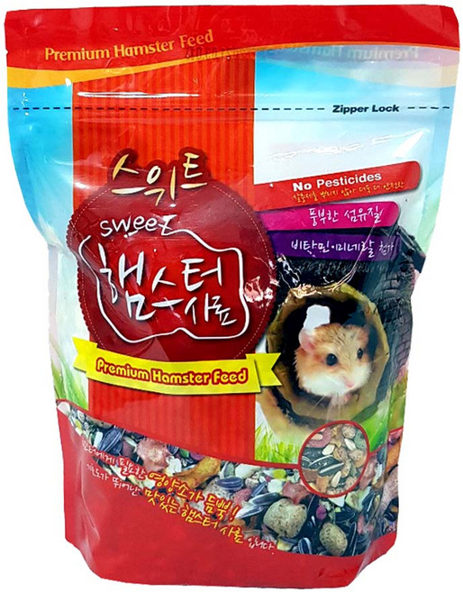 스위트 햄스터 사료, 700g, 1개