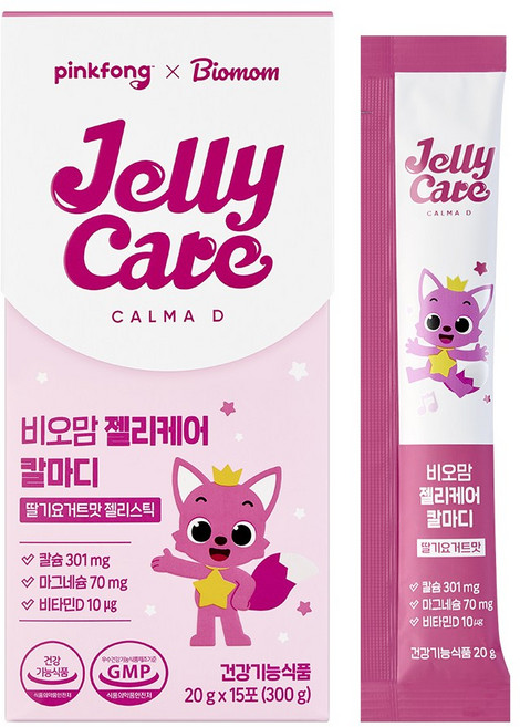비오맘 젤리케어 칼슘 마그네슘 비타민D 딸기요거트맛 15p, 300g, 1개