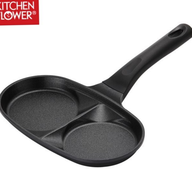 멀티 프라이팬 논스틱 사각 계란 2구 에그 작은 레인지 베이클라이트 가정용 손잡이 주방 전열 조리 키친