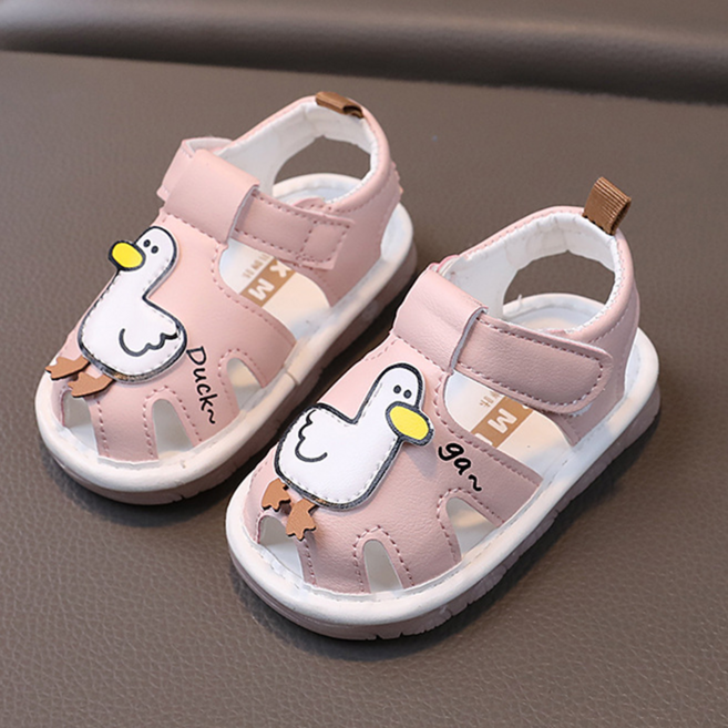 오리 삑삑이 샌들 걸음마 보행기화 아동 유아 신발