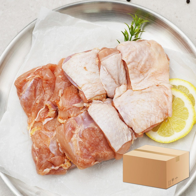 업소용 염지닭 12kg (2kgx6) 순살 냉동 닭다리살 닭정육, 1박스