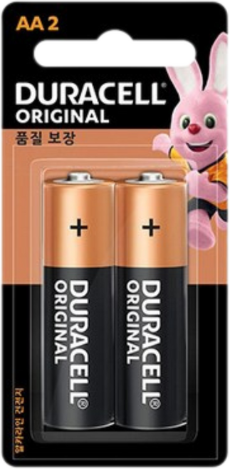 듀라셀 알카라인 AA 건전지, 1개, 2개입