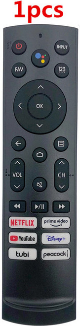새로운 리모컨 ERF3A90 하이센스 스마트 TV 75U9DG 55U8G 65U8G 55U7G 65U7G 75U7G 55U78G 65U78G 75U78G 부품용 음성 기능 없음, 1pcs, 1개
