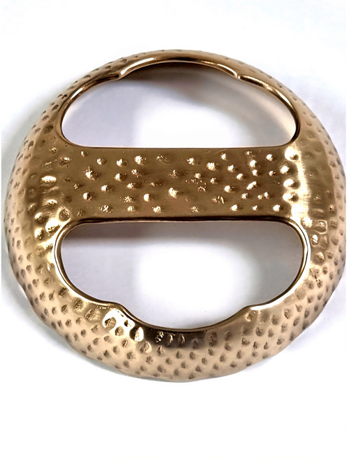 안성방짜 유기괄사 마사지기 경락 피부관리 림프 종아리 두피마사지, 원형괄사, 1개, 골드